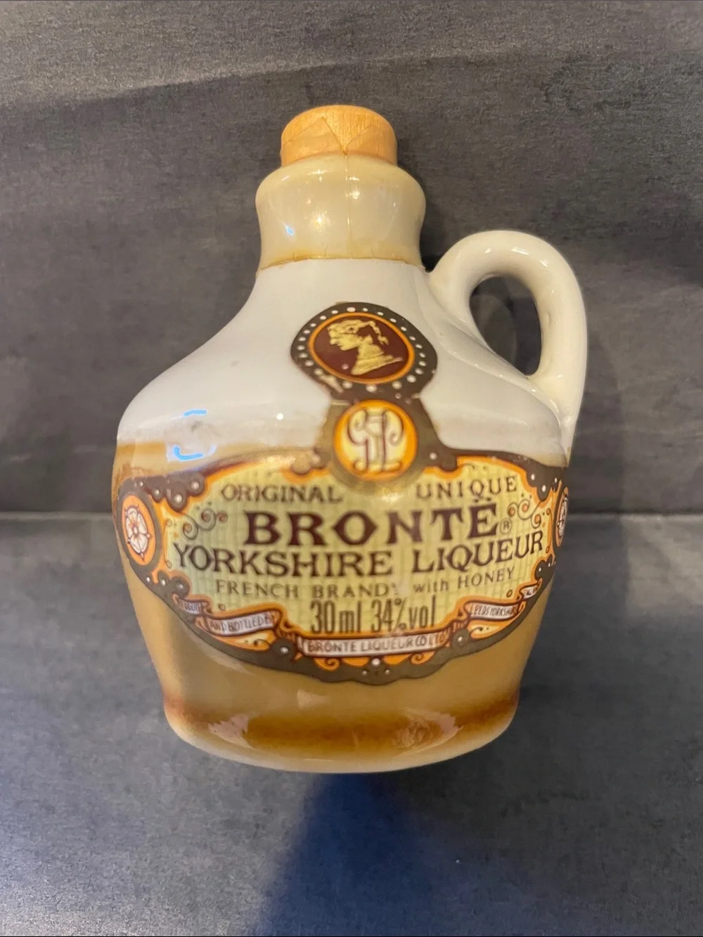 Vintage Brontë Yorkshire Liqueur Mini Pottery Jug
